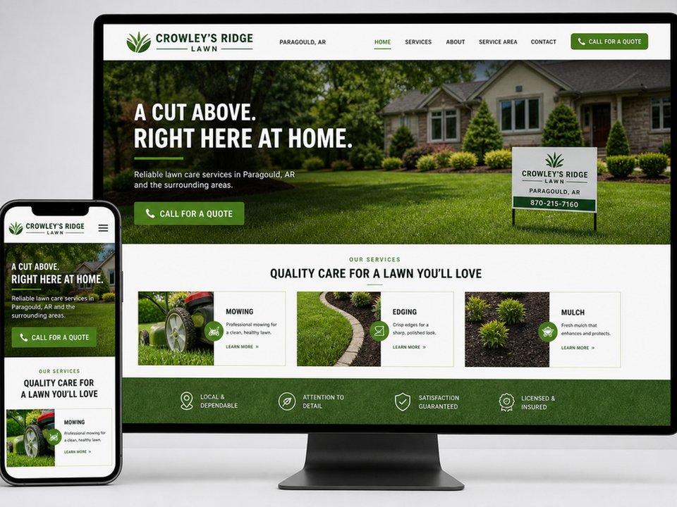 Sample lawn and landscaping website